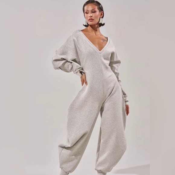 AKIRA Pants - COMFY COZY SWEATSHIRT JUMPSUIT
